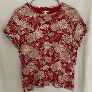 St Johns Bay Women’s Stretchy Summer Floral Cotton T Shirt XL